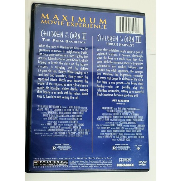 Children of the Corn I II III Horror DVD Lot of 2 Stephen King Cult Films - Picture 6 of 6